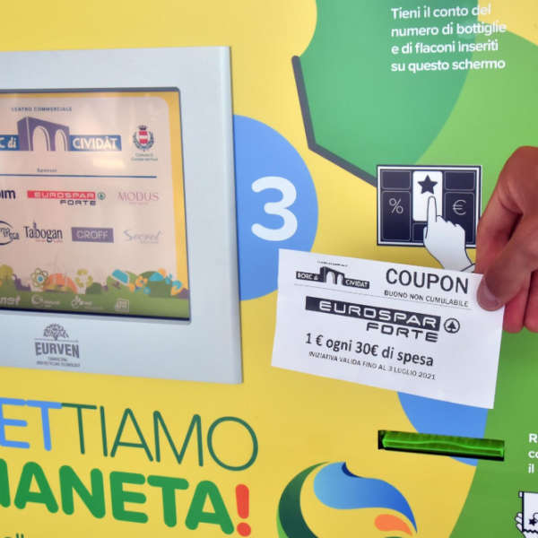 Eco compattatore Eurven per comuni: riciclo incentivante