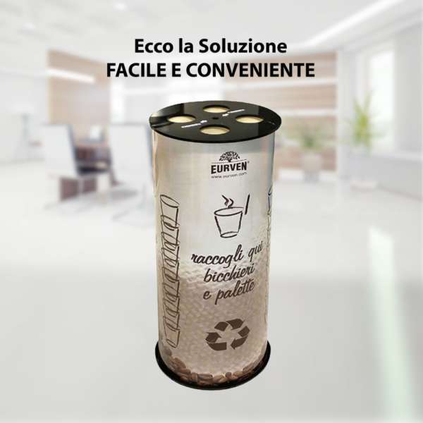 R-Cups apilador de vasos de café y depósito de paletinas